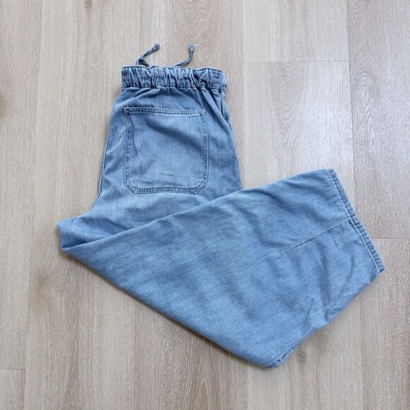 WE THE FREE Silverton Puddle Pull On Barrel Jeans Blue Relaxed Fit Denim L NWT - Picture 12 of 16